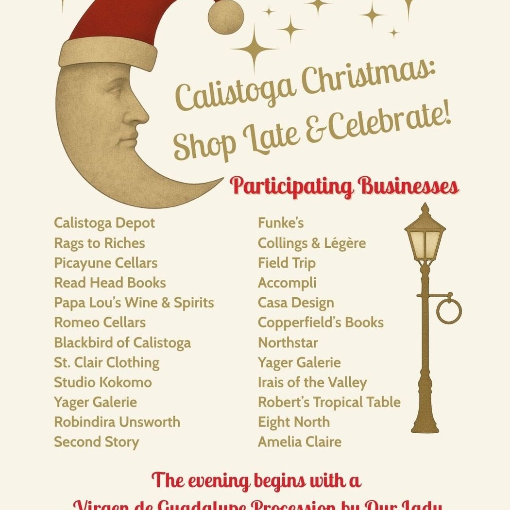 Christmas in Calistoga: Shop Late & Celebrate! 1