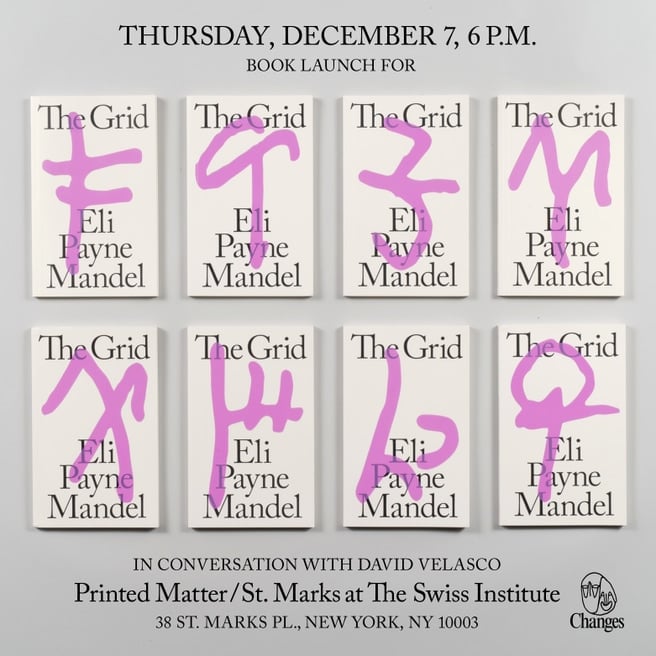 The Grid - Book launch + conversation with Eli Payne Mandel and David Velasco 1
