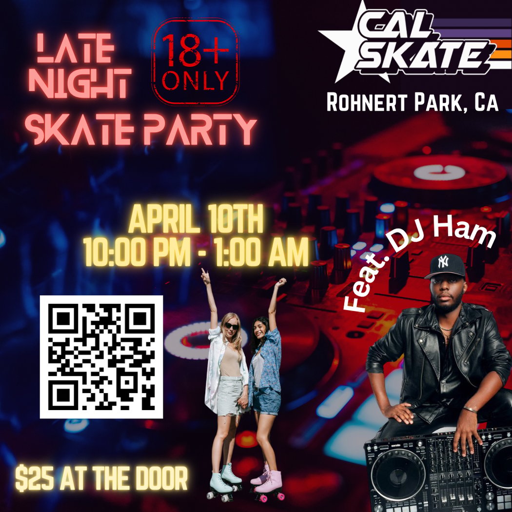 Adults 18+ Late Skate Party Feat. DJ Ham 1