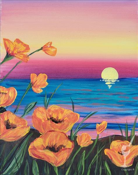 Poppy Seaside Sunset 1
