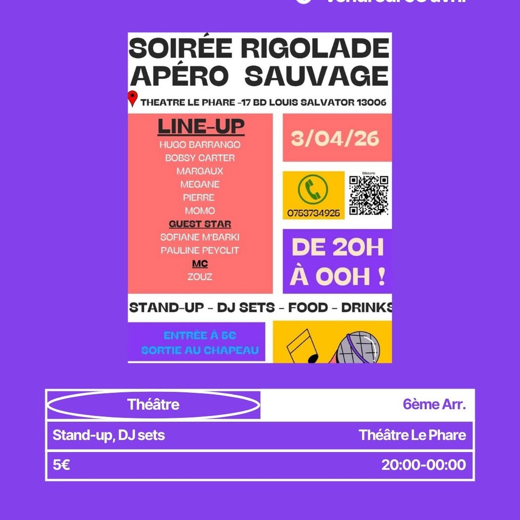 SOIRÉE RIGOLADE APÉRO SAUVAGE 1
