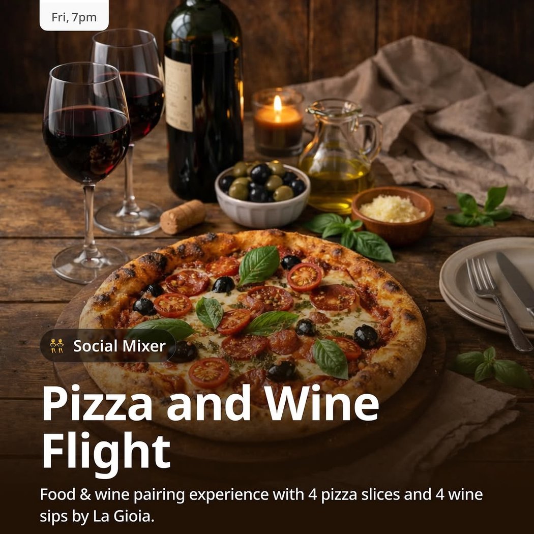 Pizza and Wine Flight 1