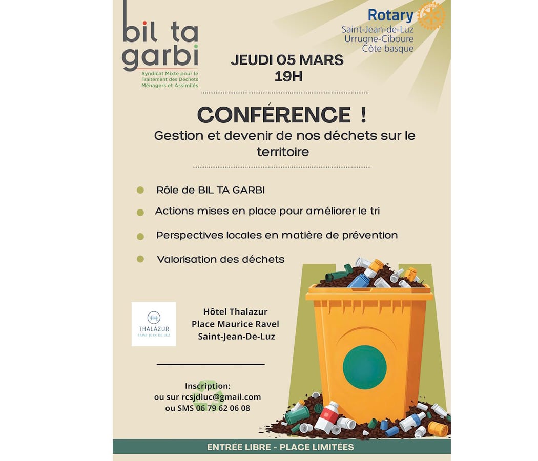 Conférence: gestion et deveir de nos déchets sur le territoire 1