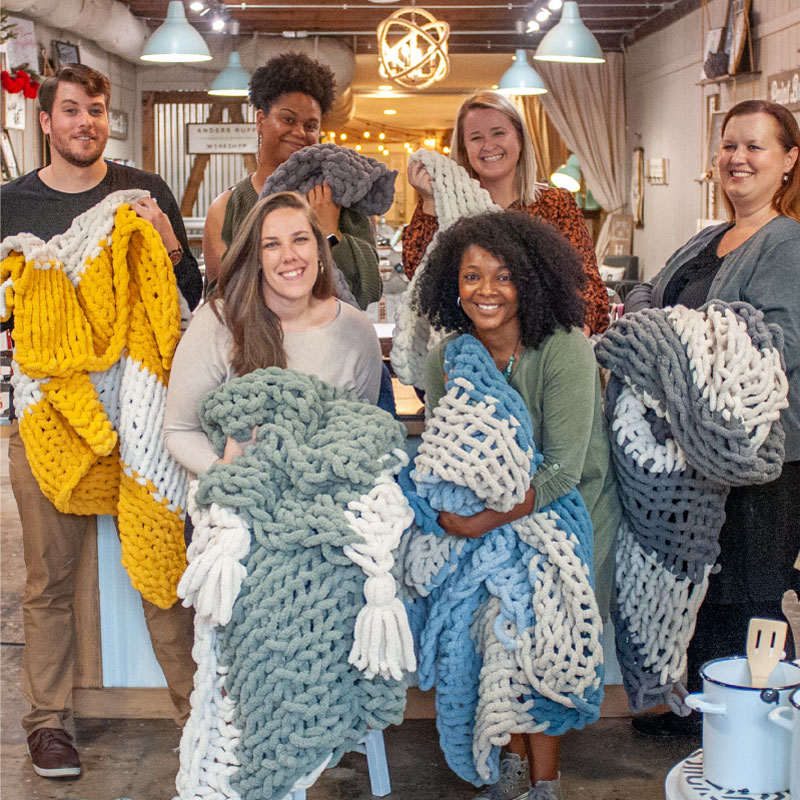 Chunky Knit Blanket Workshop 2