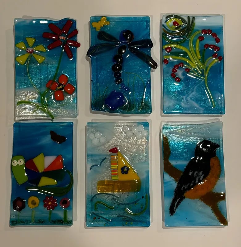 Fused Glass Large Garden Stake, Decorative Wave, or Wall Hanging - You Choose! 1