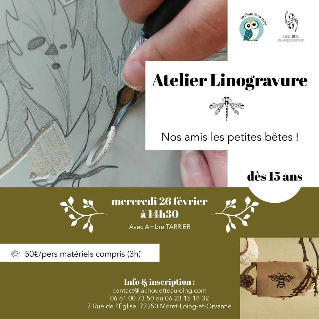 Atelier Linogravure Nos amis les petites bêtes 1