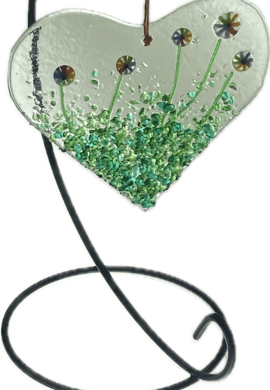 Fused Glass Flower Heart Workshop for Beginners 2