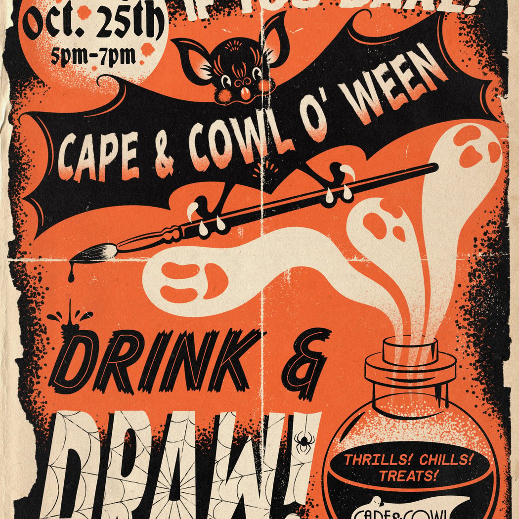 Cape & Cowl O' Ween Drink & Draw 1