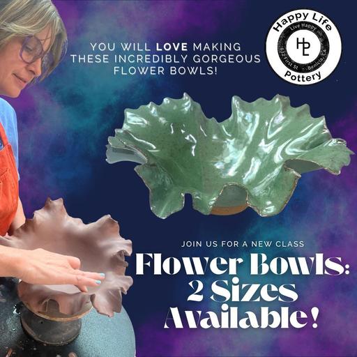Saturday Afternoon Pottery Project: Flower Bowls 1