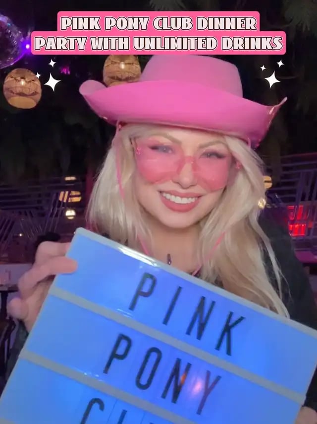 Pink Pony Club dinner party 1