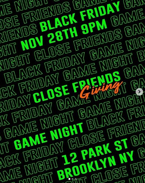 Close Friendsgiving Game Night: Black Friday 1