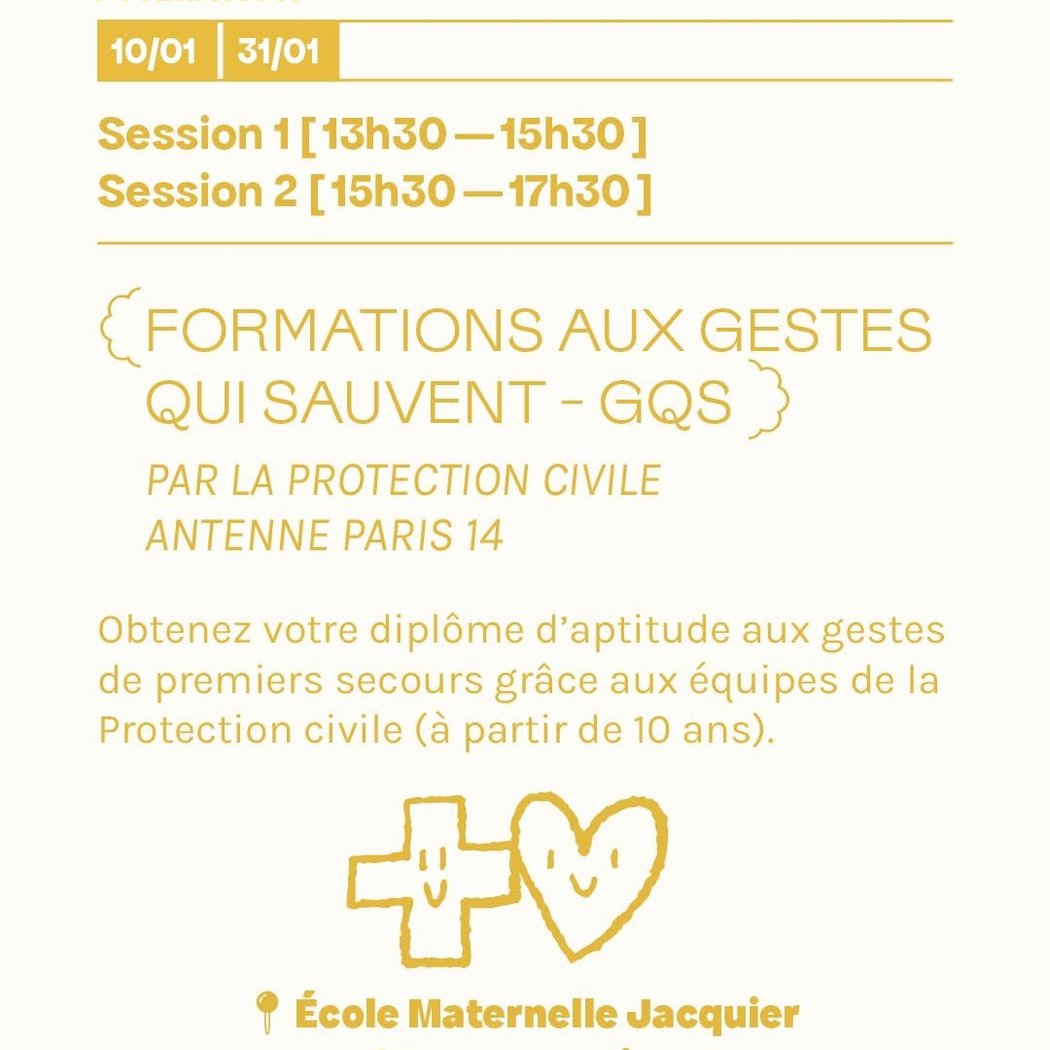 Formations aux Gestes Qui Sauvent - GQS 1