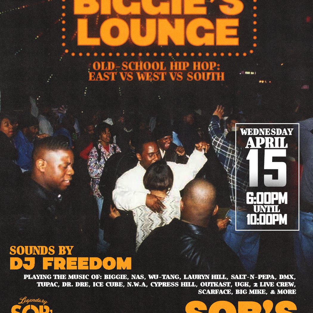 Biggie's Lounge: East vs West vs South Old-School Hip Hop Party 1