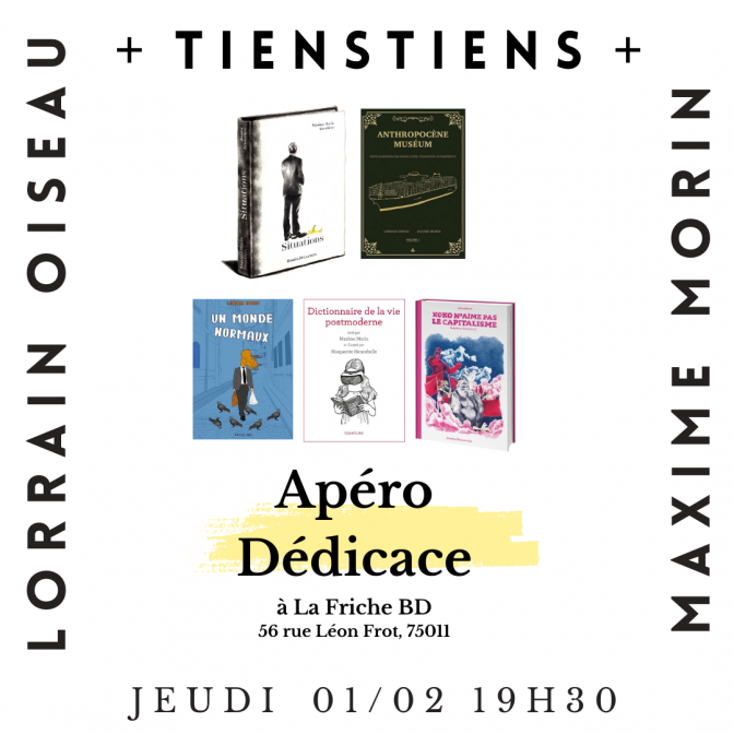 Apéro-dédicace : Tienstiens, Maxime Morin et Lorrain Oiseau 1