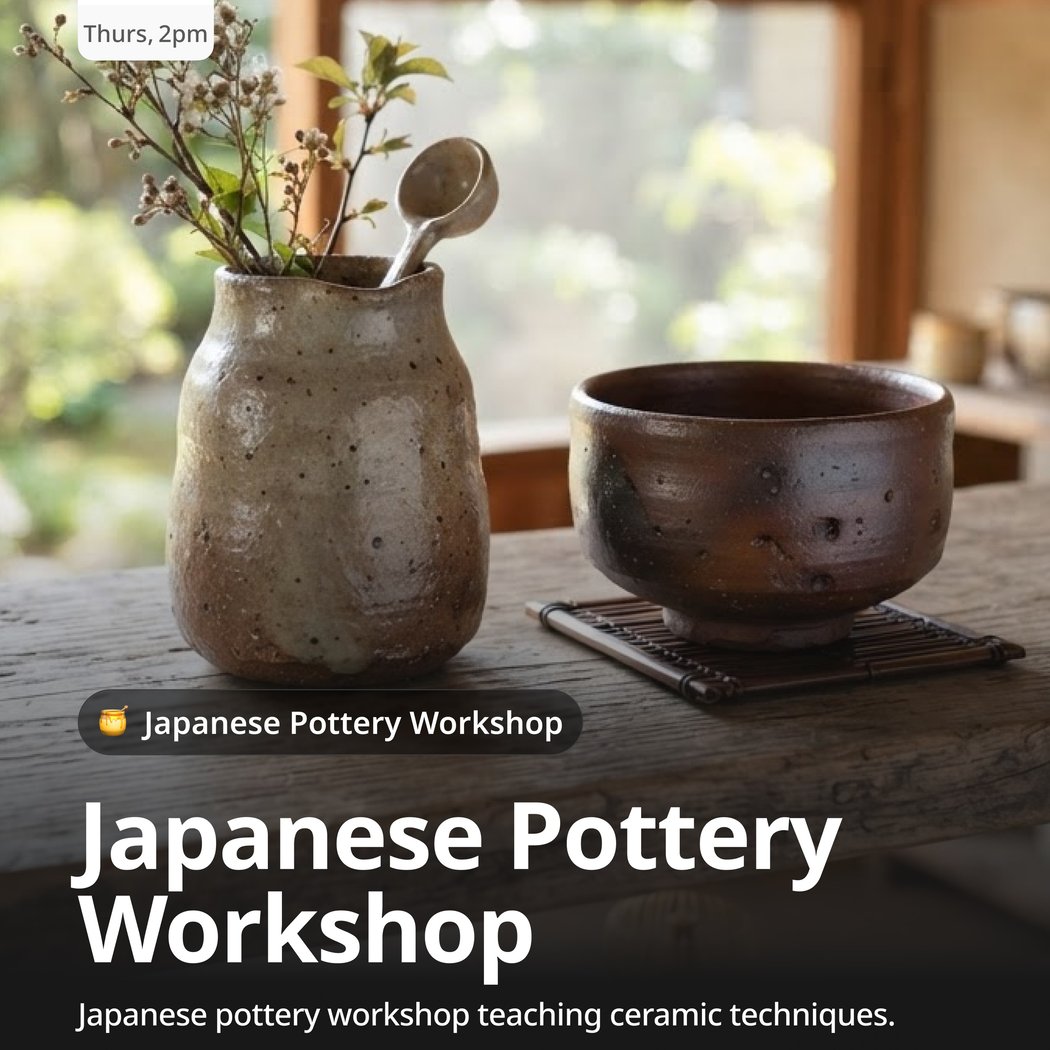 Japanese Pottery Workshop