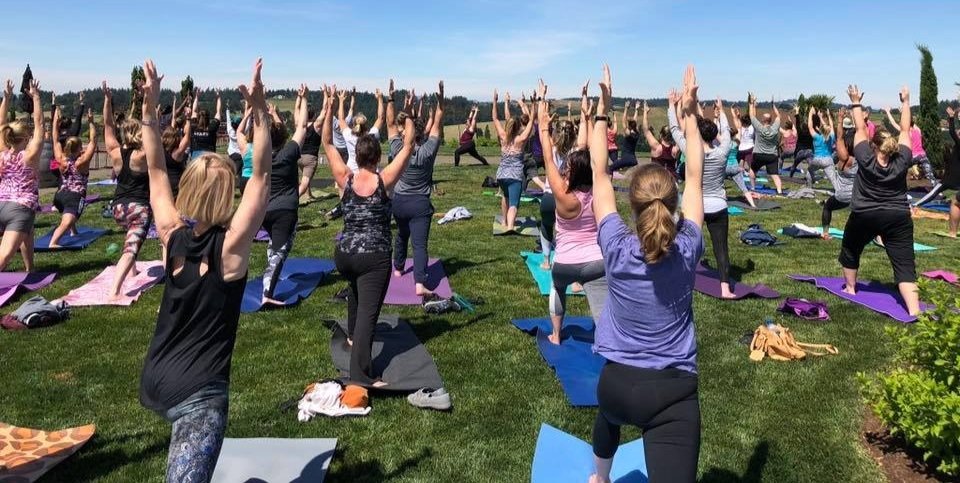Yoga + Wine at Cória Estates 2