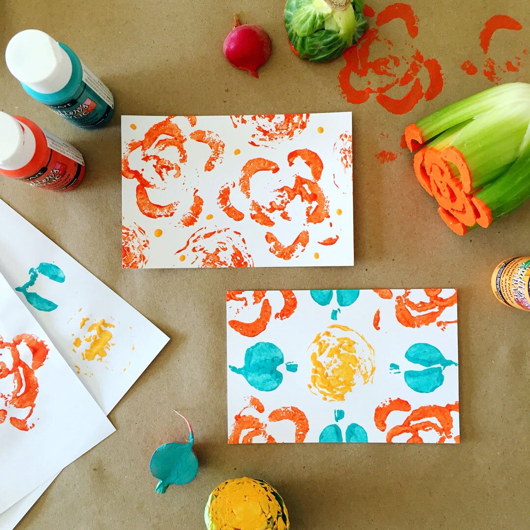 Veggie Stamped Towel Workshop 2