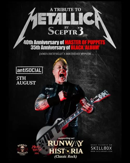 Metallica Tribute Night by Sceptr3 Hetfield ’s Birthday Bash 1