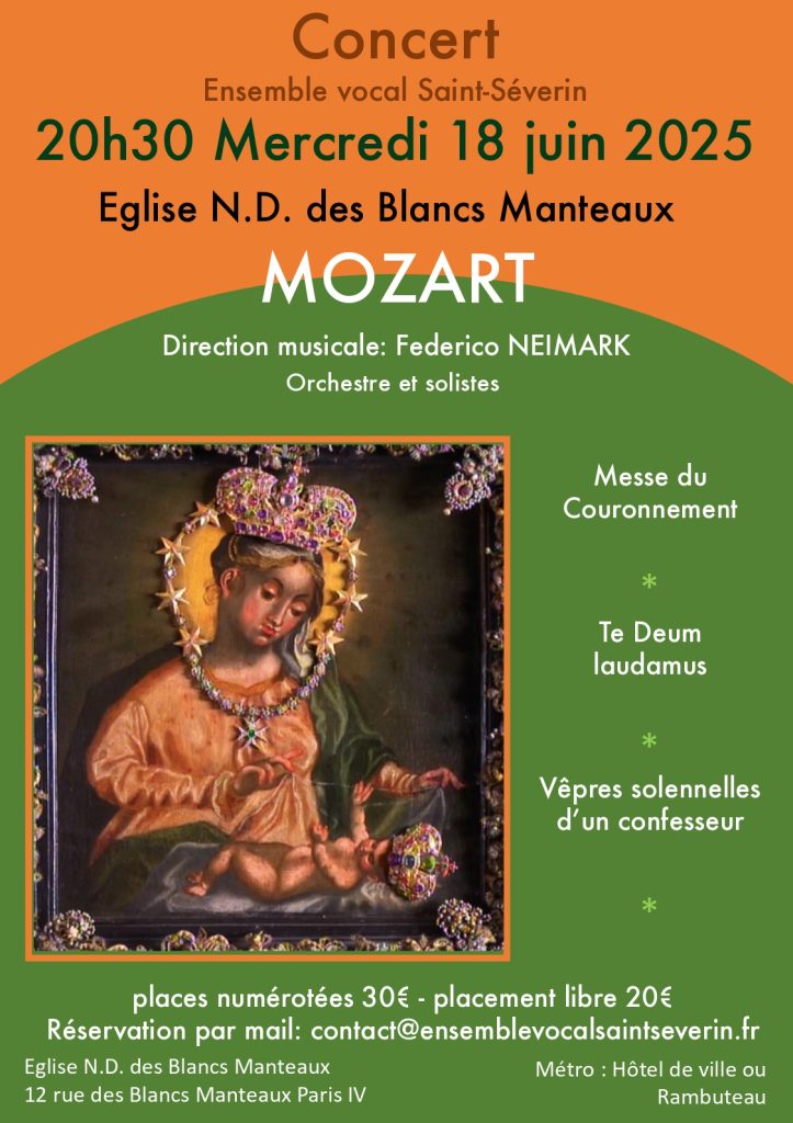 Concert du Chœur Saint-Séverin autour d’œuvres choisies de Mozart 1