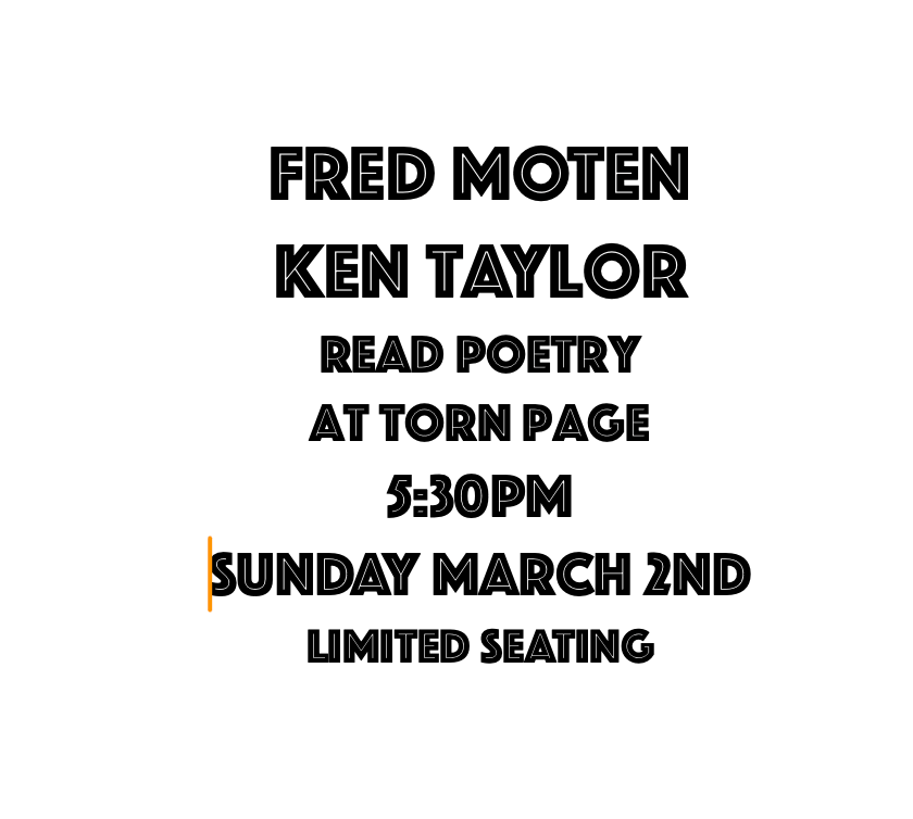 Fred Moten and Ken Taylor Poetry Reading 1