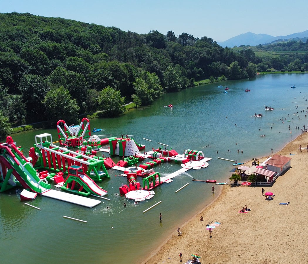 AquaZone Wipeout inflatable water park 2