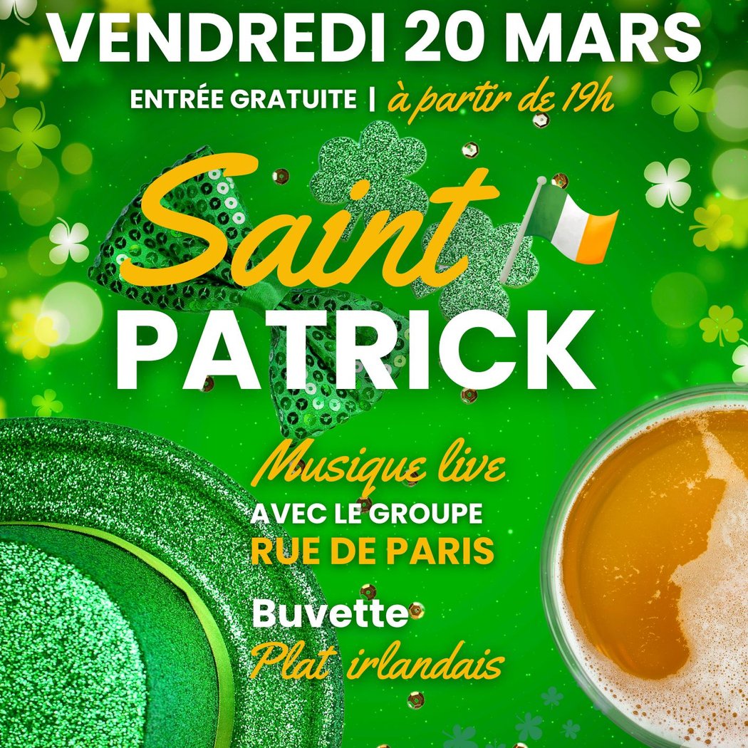 Saint Patrick Musique live avec le groupe "rue de Paris" 1