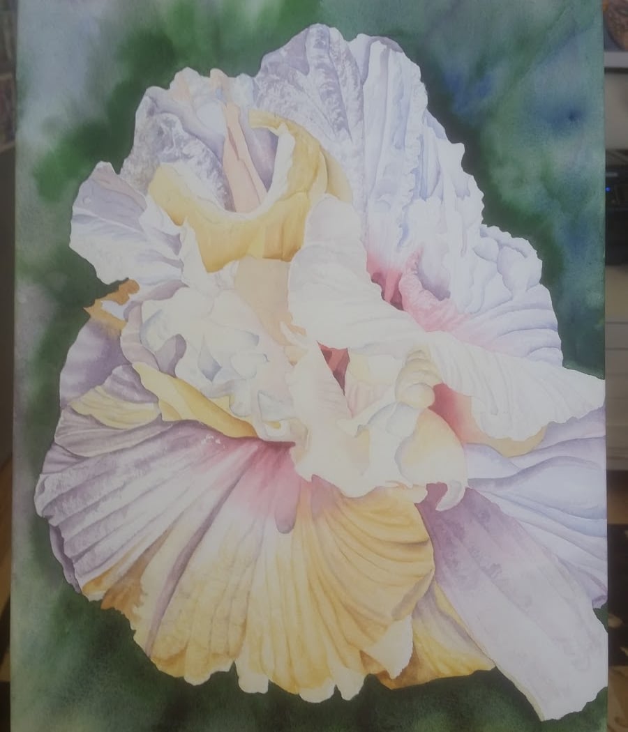 Red Flowers Pastels in the Style of Georgia O'Keeffe with Deb Shea 1