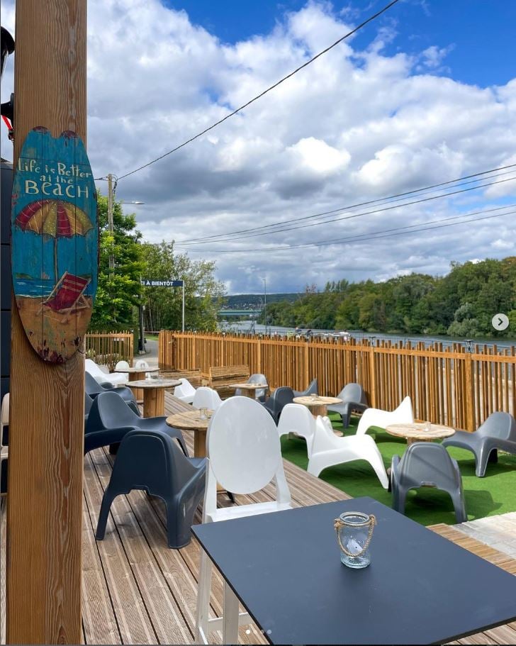 Restaurant La Guinguette De L'ile Du Roi Terrace Edge De Seine Triel Rive Gauche Médan 3