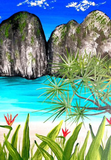 Some Beach Paint and Sip Class 3
