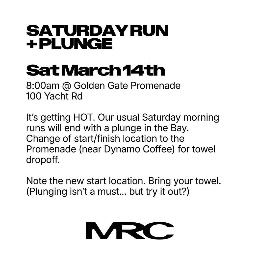 SATURDAY RUN + PLUNGE 1