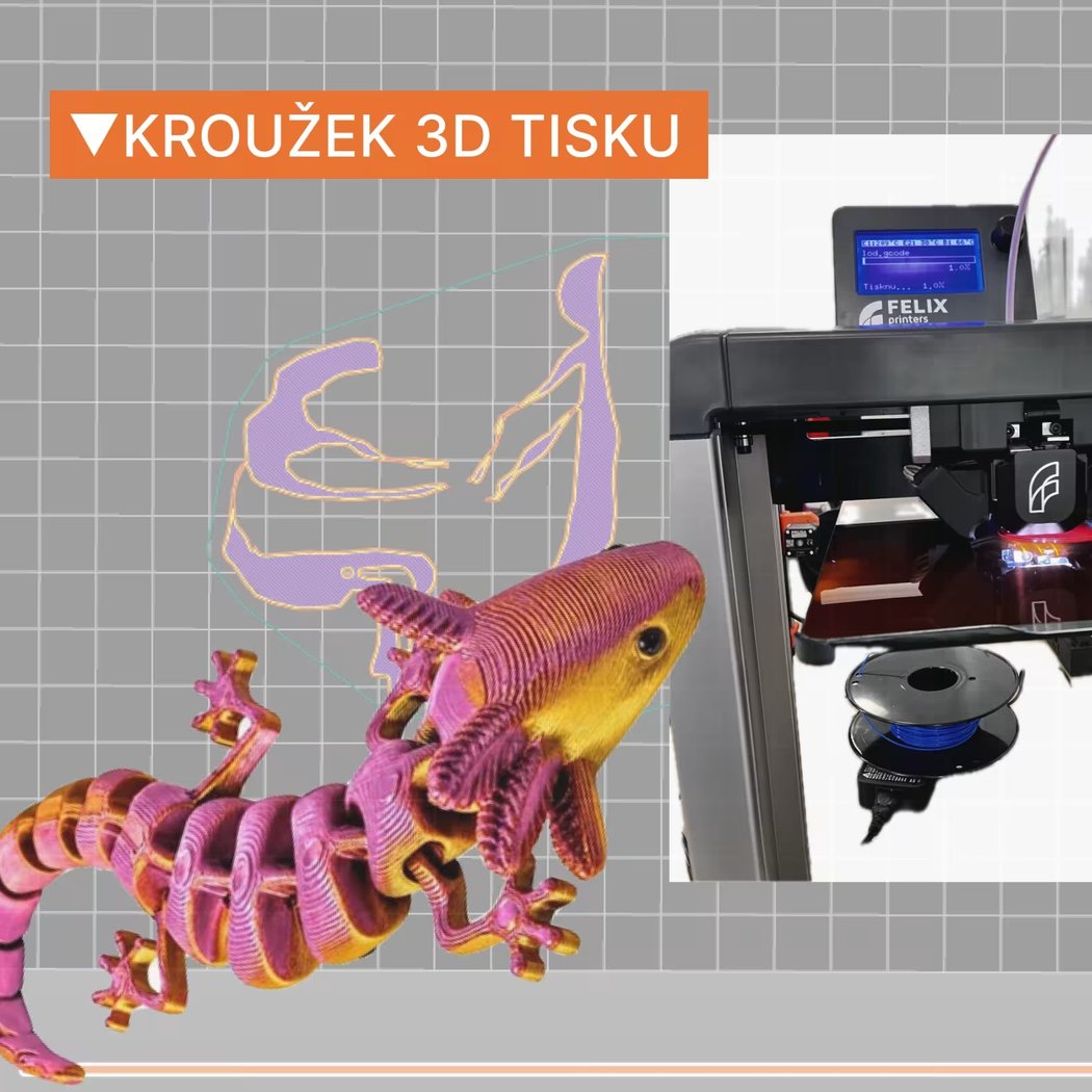 Kroužek 3D tisku: obsazeno 1