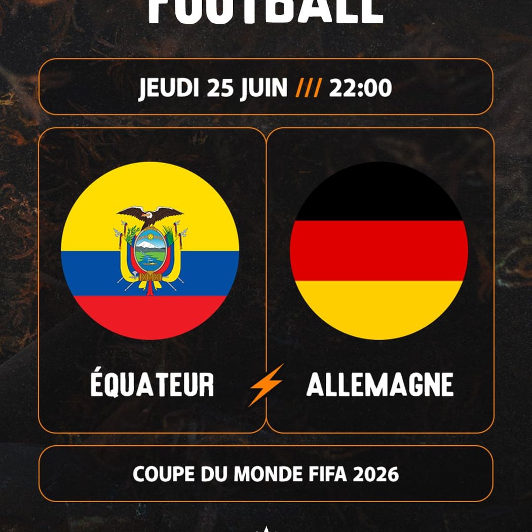 Coupe du Monde FIFA 2026: Équateur x Allemagne