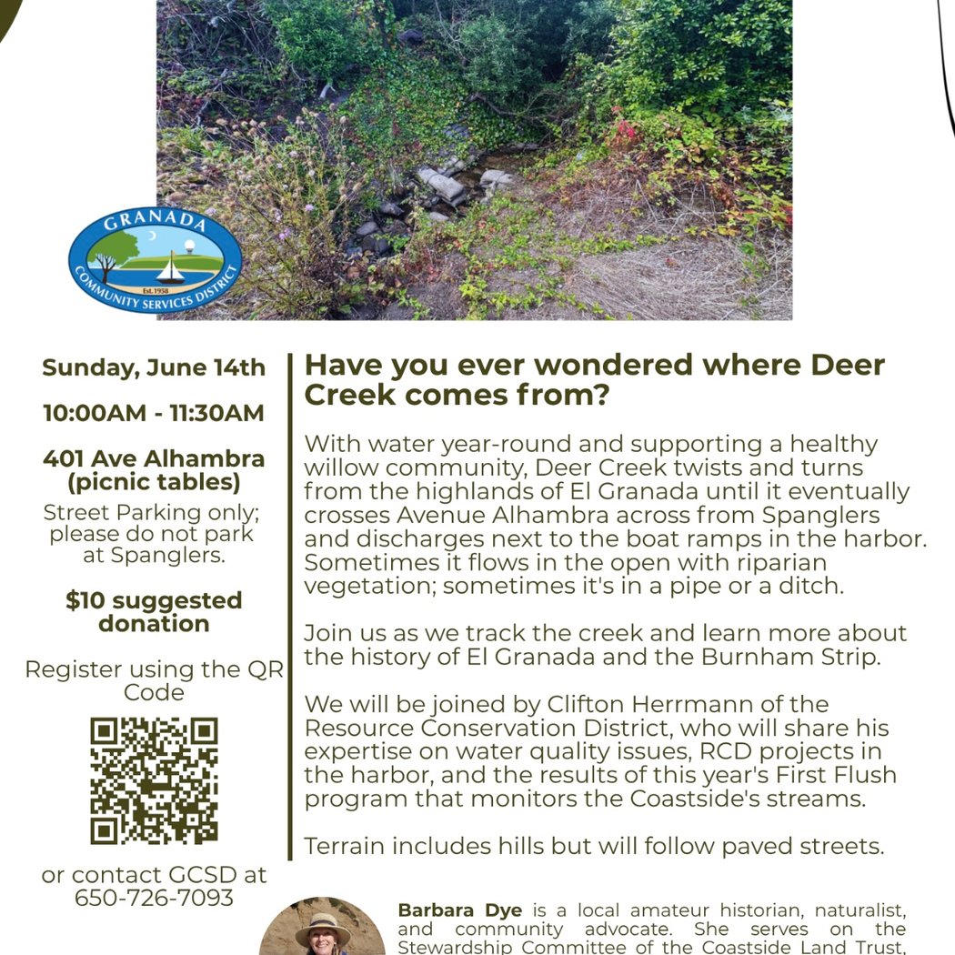 El Granada's Deer Creek Walk with RCD Water Quality Expert
