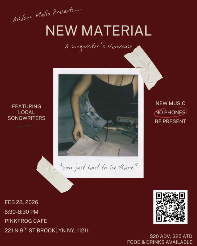 NEW MATERIAL A Songwriter's Showcase 1