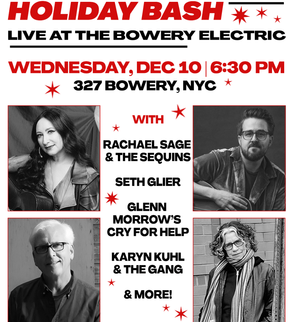 Seth Glier, Rachael Sage & the Sequins, Glenn Morrow’s Cry for Help, Karyn Kuhl & the Gang 1