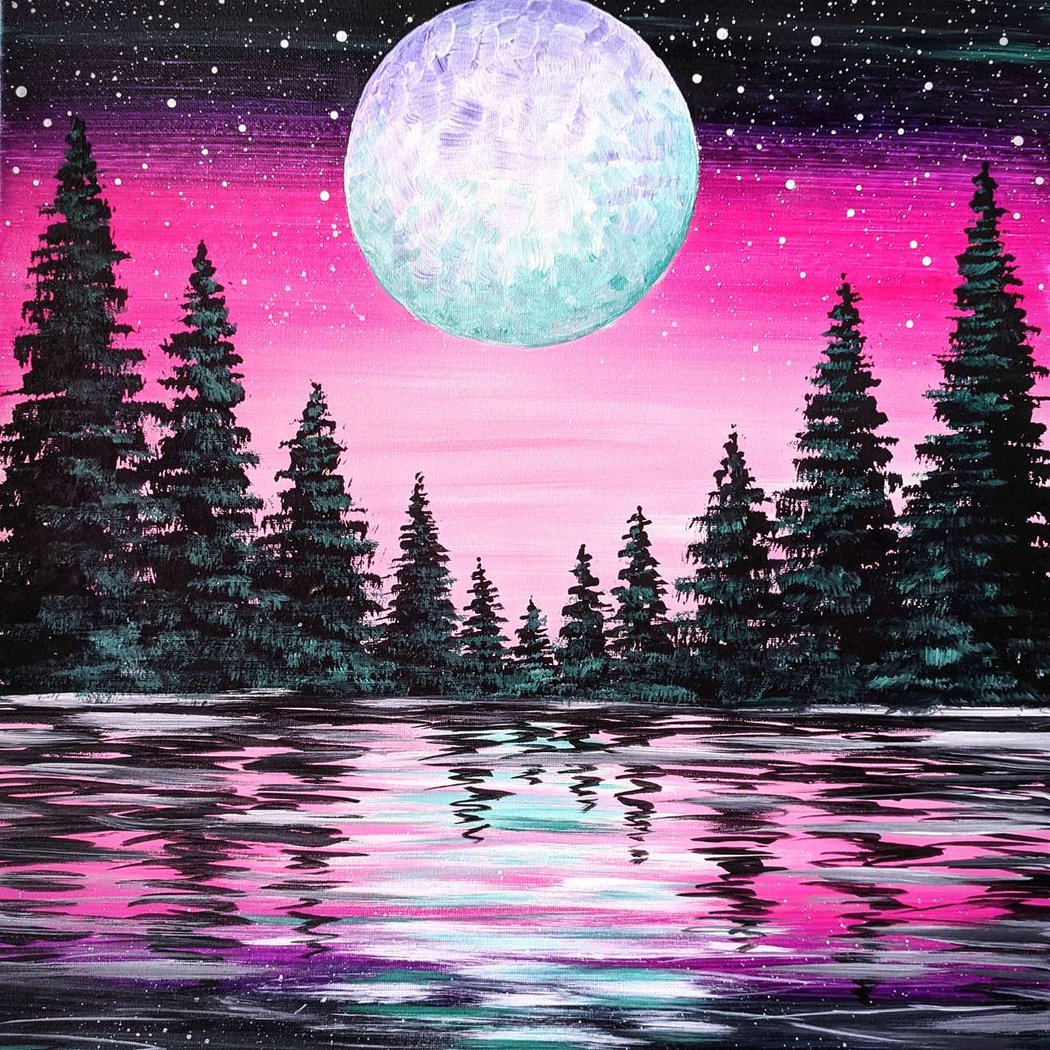 Vibrant Moon Forest 1