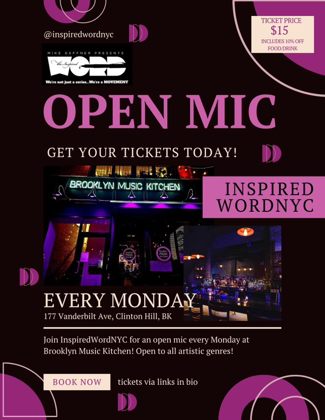 InspiredWordNYC Open Mic 1