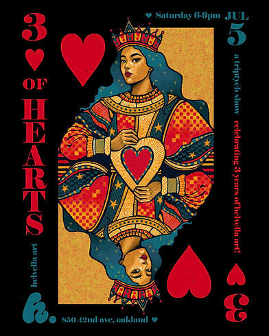 3 of Hearts -- A Triptych Art Show 1