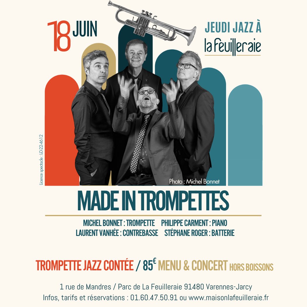 JEUDI JAZZ : DINER-CONCERT avec MADE IN TROMPETTES 1