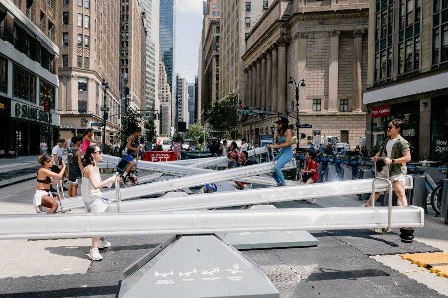 Glowing Impulse Seesaws Take Over Herald Square