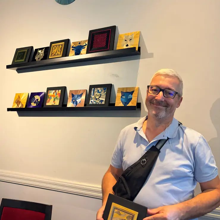 Exposition de marqueterie de paille de l'artiste David Protoy 3