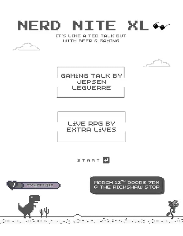 NERD NITE SF Interactive Gaming Edition featuring Extra Lives 1