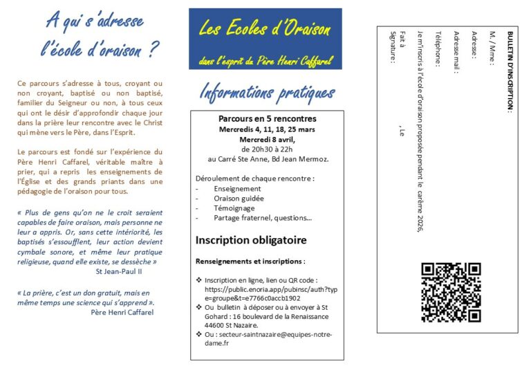Ecole de la prière intérieure 2