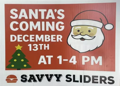 Santa Is Coming To Savvy Sliders 1