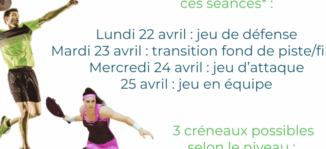Séances adultes de padel à thème 1