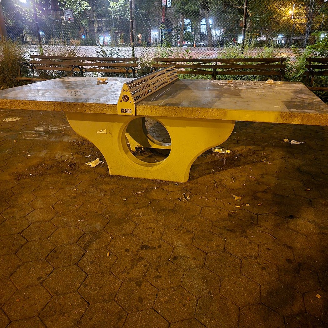 Tompkins Square Park Ping Pong Table (by basketball court)) 2