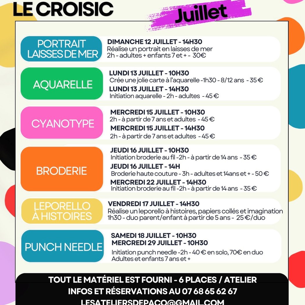 Les ateliers de Paco 1