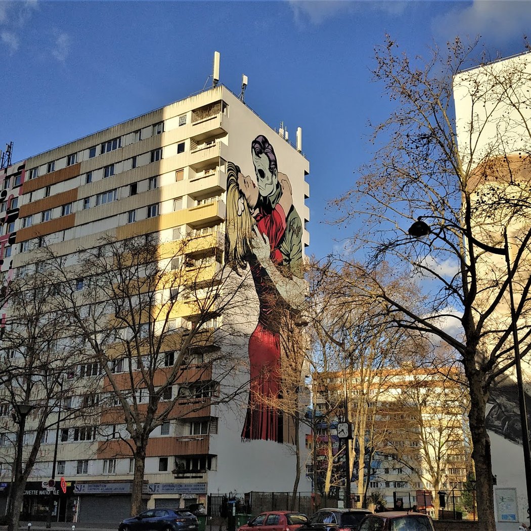 Street Art : D*Face " Love won’t tear us apart" (L'amour ne nous déchirera pas) 1