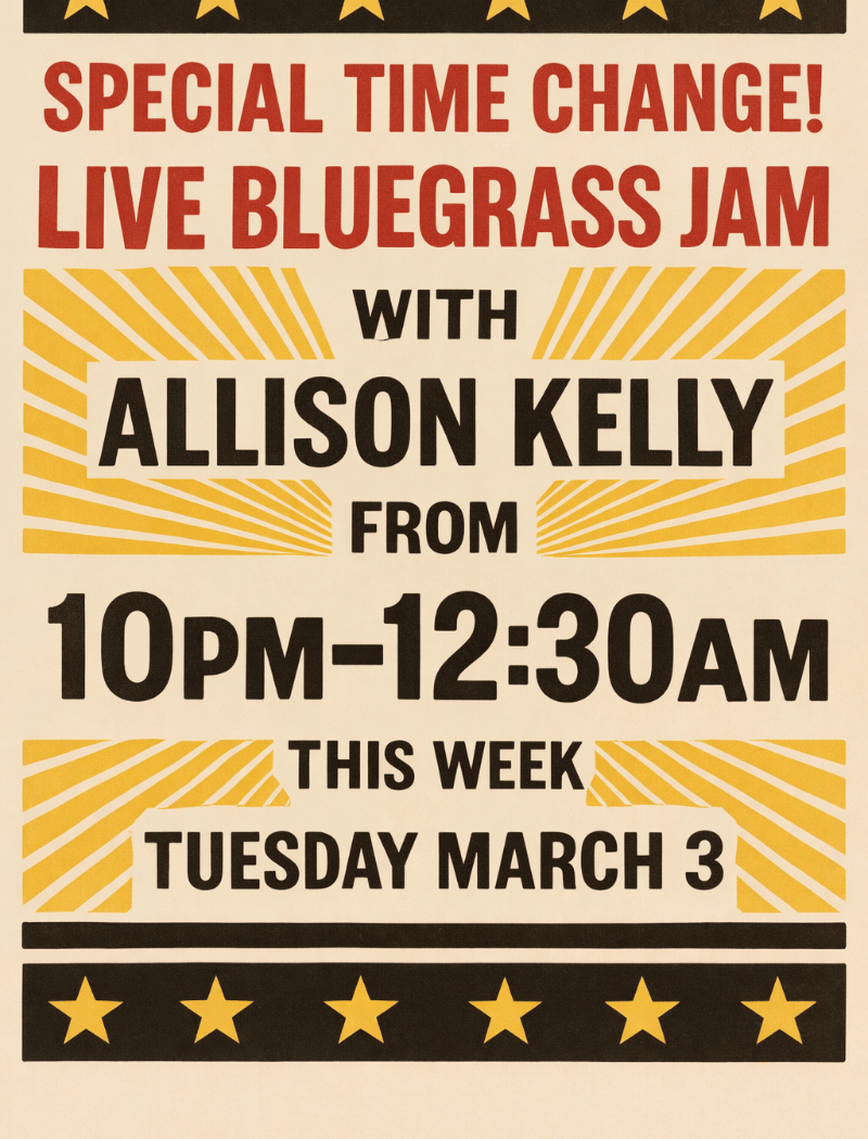 Live Bluegrass w/ Allison Kelly 1