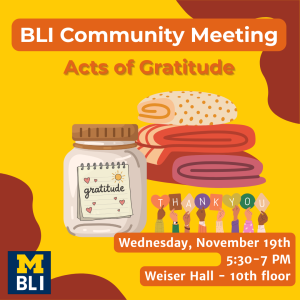 BLI Community Meetings - Acts of Gratitude 1
